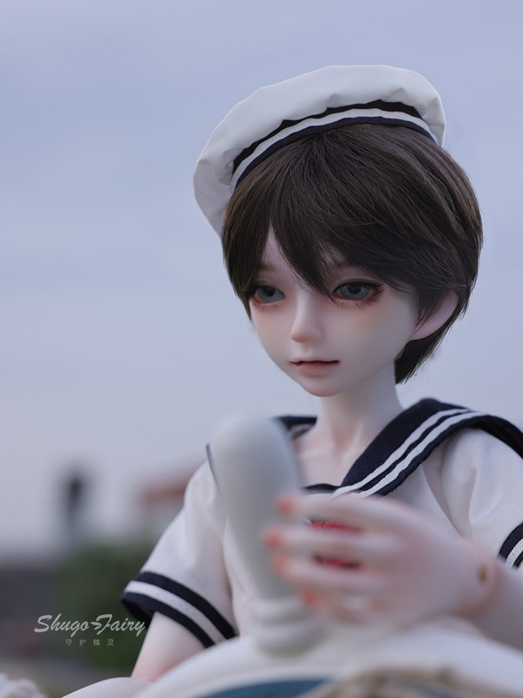 shuga fairy 1/4 スケール 球体関節人形 男 セーラー服 男子高校生 BJDドール 塗装済み 可動 フィギュア 身長42CM メイク済み 仮装でき 樹脂 洋服セット