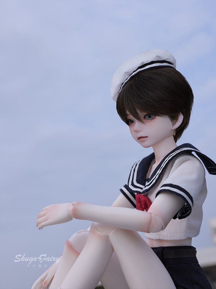 shuga fairy 1/4 スケール 球体関節人形 男 セーラー服 男子高校生 BJDドール 塗装済み 可動 フィギュア 身長42CM メイク済み 仮装でき 樹脂 洋服セット
