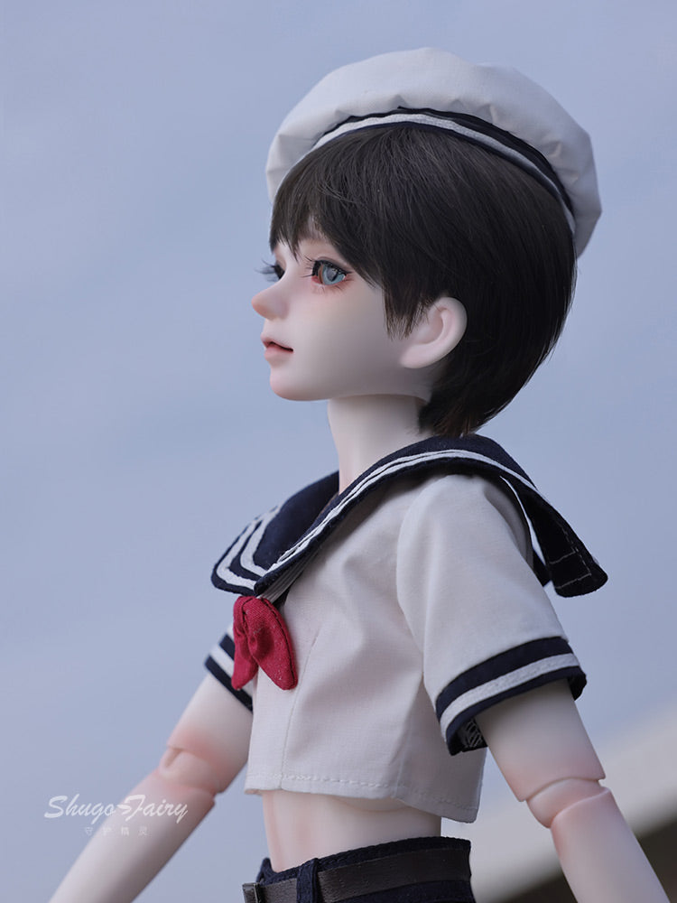 shuga fairy 1/4 スケール 球体関節人形 男 セーラー服 男子高校生 BJDドール 塗装済み 可動 フィギュア 身長42CM メイク済み 仮装でき 樹脂 洋服セット