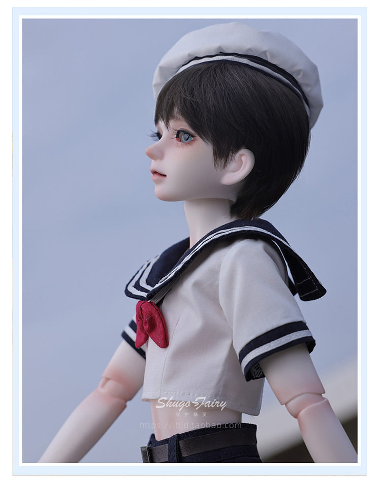 shuga fairy 1/4 スケール 球体関節人形 男 セーラー服 男子高校生 BJDドール 塗装済み 可動 フィギュア 身長42CM メイク済み 仮装でき 樹脂 洋服セット