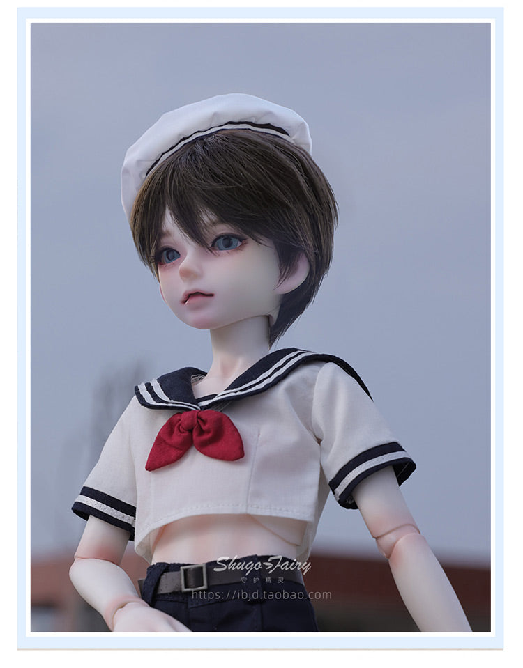 shuga fairy 1/4 スケール 球体関節人形 男 セーラー服 男子高校生 BJDドール 塗装済み 可動 フィギュア 身長42CM メイク済み 仮装でき 樹脂 洋服セット