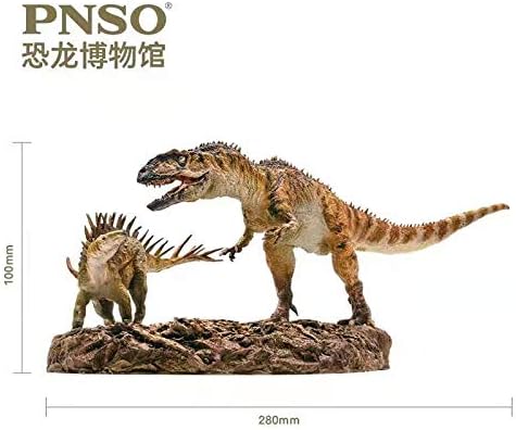 PNSO 1/35 サイズ ヤンチュアノサウルス 対 チュンキンゴサウルス 恐竜 フィギュア PVC プラモデル おもちゃ 科学 模 28cm級