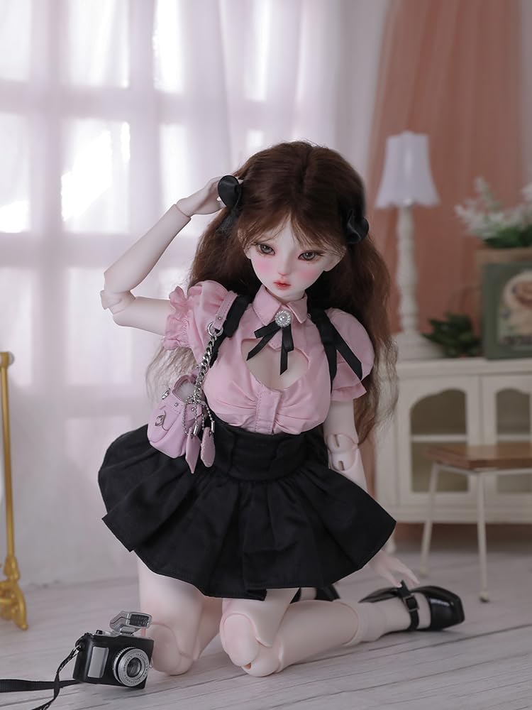shuga fairy 1/4 スケール 球体関節人形 女 Joan メイド服 学園風 BJDドール 塗装済み 可動 フィギュア 身長41CM メイク済み 仮装でき 樹脂