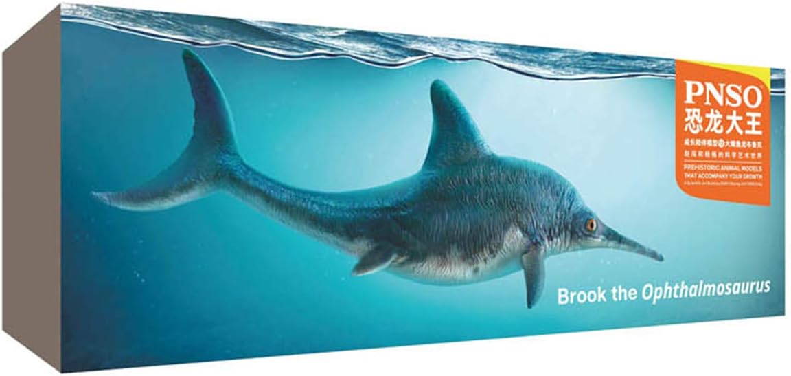 PNSO オフタルモサウルス 大きい目 魚竜 Ophthalmosaurus 水棲爬虫類 恐竜 リアル 海洋動物フィギュア PVC プラモデル 大人 おもちゃ 模型 プレゼント プレミアム 48cm級 オリジナルBOX 台座付き 塗装済 完成品