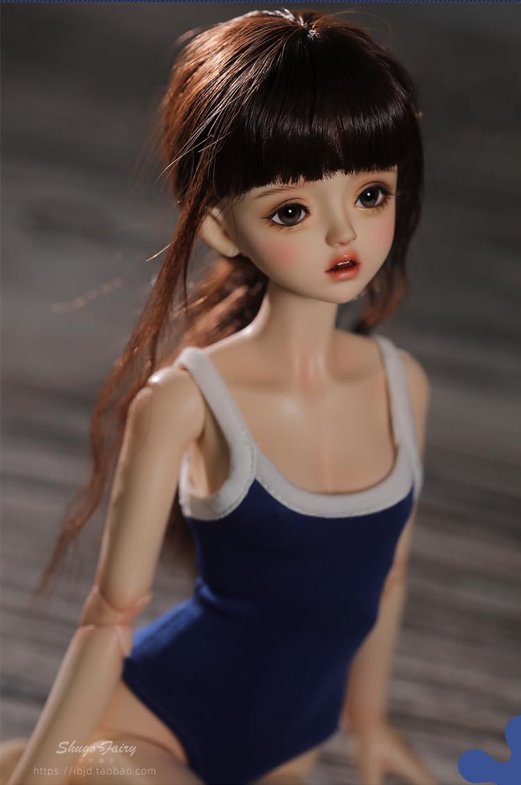 shuga fairy 1/4 スケール 球体関節人形 女 水着少女 水泳部 学園 BJDドール 塗装済み 可動 フィギュア 身長43.5CM メイク済み 樹脂 洋服セット