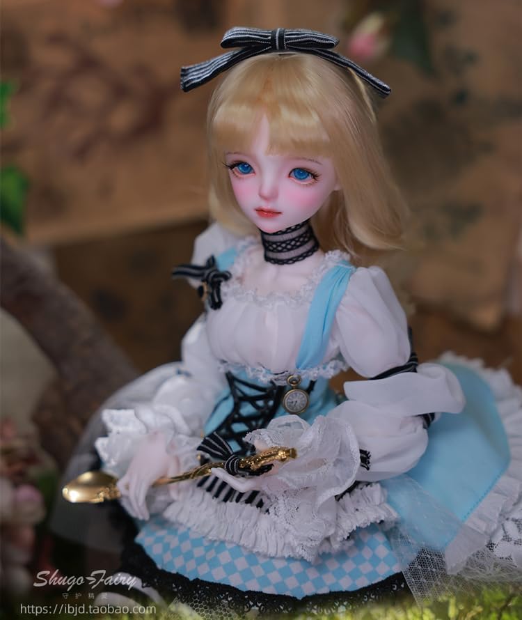 shuga fairy 1/4 スケール 球体関節人形 女 アリス 童話風 アイドル BJDドール 塗装済み 可動 フィギュア 身長40.5CM メイク済み 仮装でき 樹脂 洋服セット