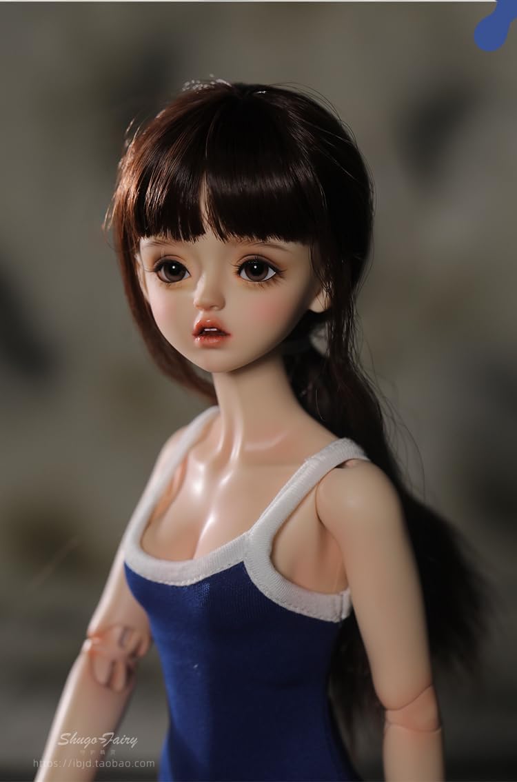 shuga fairy 1/4 スケール 球体関節人形 女 水着少女 水泳部 学園 BJDドール 塗装済み 可動 フィギュア 身長43.5CM メイク済み 樹脂 洋服セット