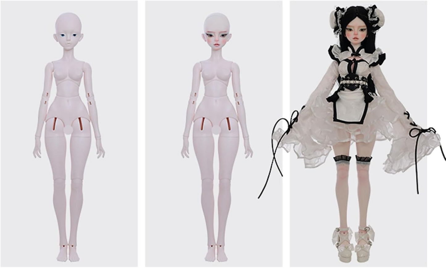 BACALYSO | shuga fairy 1/4 スケール 球体関節人形 女 蝶 中華娘 メイド服 スカート 少女 BJDドール 可動 フィギュア 身長44CM メイク済み プリンセス ドレス 可愛い 樹脂 洋服セットプレゼント (素体(化粧済み))