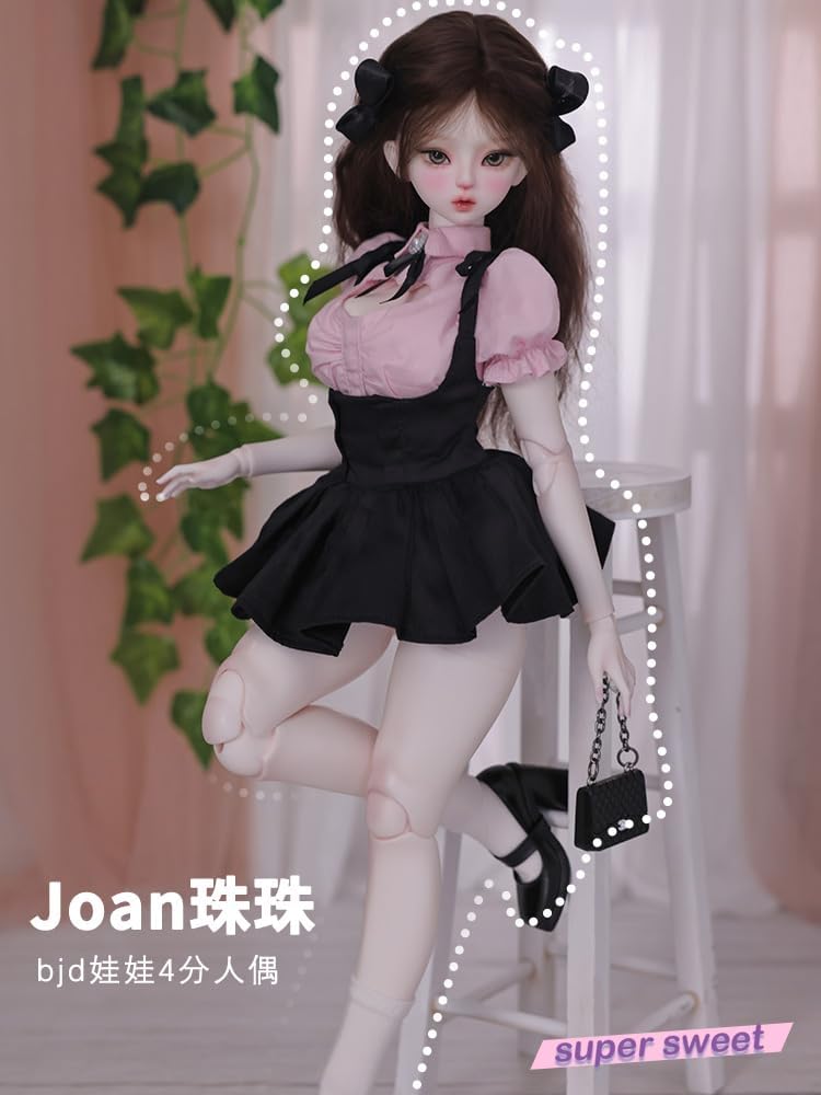 shuga fairy 1/4 スケール 球体関節人形 女 Joan メイド服 学園風 BJDドール 塗装済み 可動 フィギュア 身長41CM メイク済み 仮装でき 樹脂