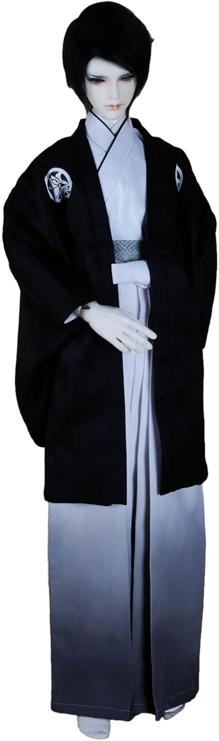 BACALYSO | 蘭亭集夢 1/3 1/4 1/6 スケール BJD 球体関節人形 服 和風 紗 羽織 男性 紋付羽織袴 墨悠 着物 正装 男の子 6点セット 振袖 和柄 花柄 可愛い ドール 人形服 着せ替え 仮装 服セット (1/3 スケール)