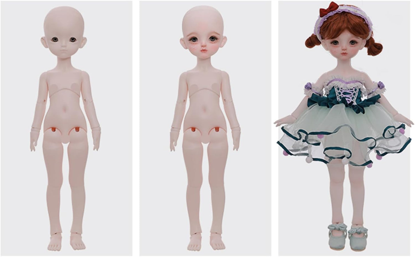 BACALYSO | shuga fairy 1/6 スケール 球体関節人形 女 バレエ 幼女 BJDドール 可動 フィギュア 身長28CM メイク済み 仮装でき プリンセス ドレス 可愛い 樹脂 洋服セット 誕生日 プレゼント (素体(化粧済み))