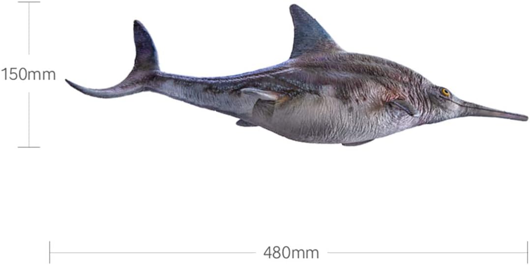 PNSO オフタルモサウルス 大きい目 魚竜 Ophthalmosaurus 水棲爬虫類 恐竜 リアル 海洋動物フィギュア PVC プラモデル 大人 おもちゃ 模型 プレゼント プレミアム 48cm級 オリジナルBOX 台座付き 塗装済 完成品