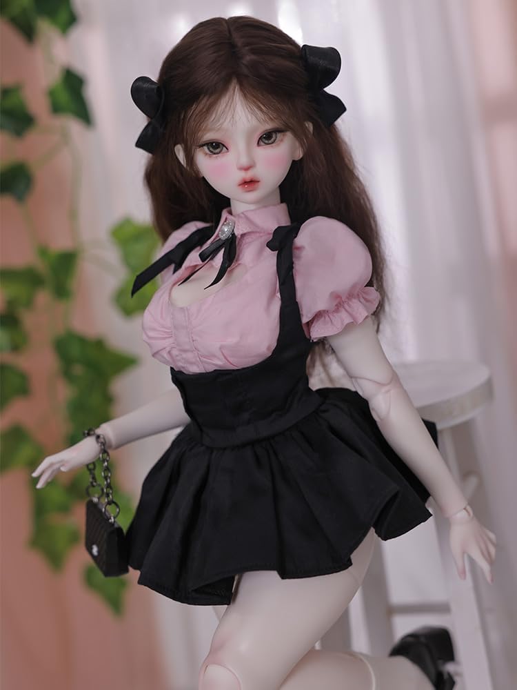 shuga fairy 1/4 スケール 球体関節人形 女 Joan メイド服 学園風 BJDドール 塗装済み 可動 フィギュア 身長41CM メイク済み 仮装でき 樹脂