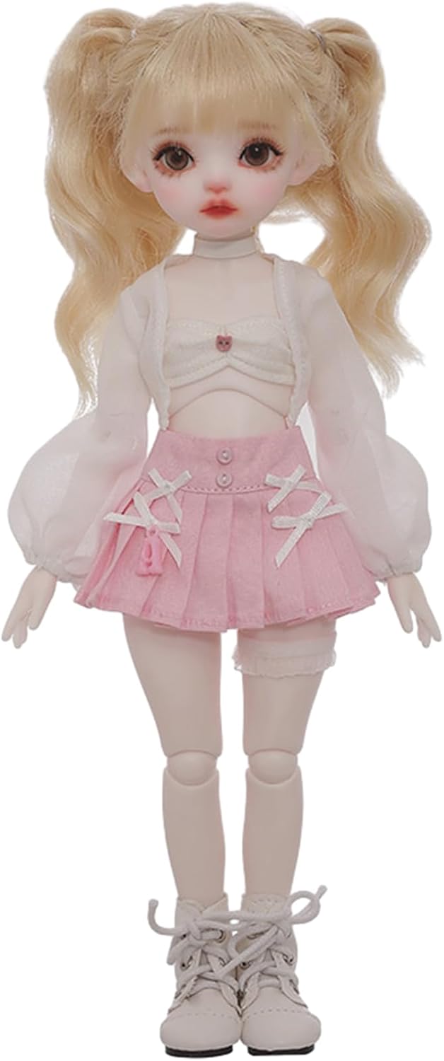 shuga fairy 1/6 スケール 球体関節人形 女 Jin 金髪少女 学園 BJDドール 塗装済み 可動 フィギュア 身長30CM メイク済み 仮装でき 樹脂