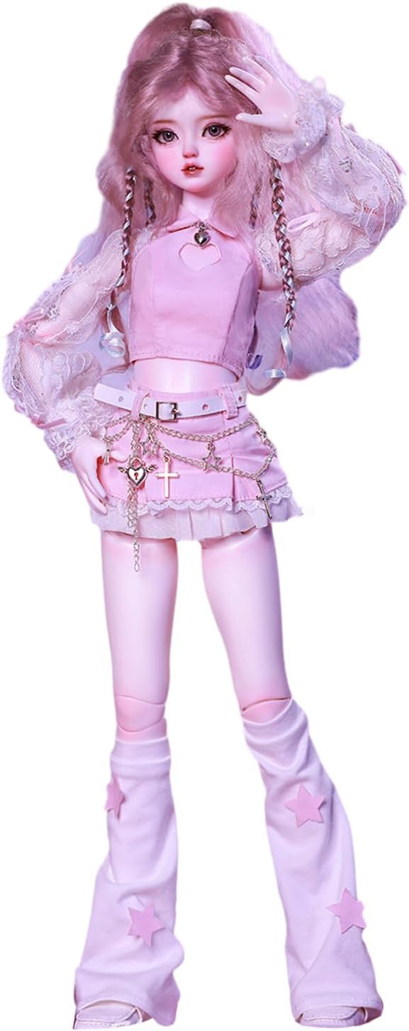 BACALYSO | shuga fairy 1/4 スケール 球体関節人形 女 カシー アイドル center ステージ BJDドール 可動 フィギュア 身長43.5CM メイク済み 仮装でき プリンセス風 可愛い 樹脂 洋服セット 誕生日プレゼント (洋服セット)