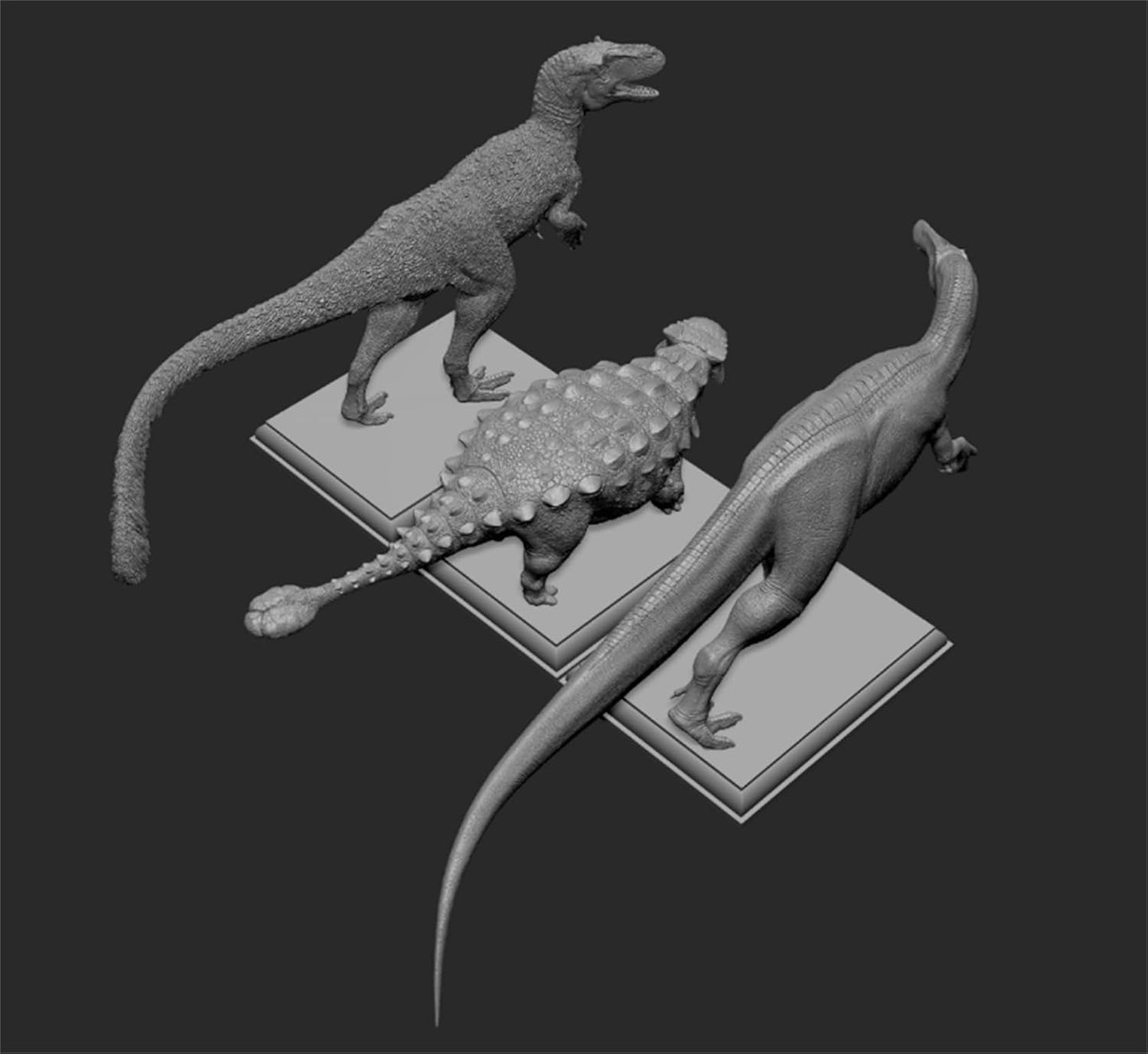 SHOWANNA 1/64スケール バリオニクス 獣脚類 恐竜 リアル フィギュア 14.5CM級 情景セット 樹脂 プラモデル 模型 スタチュー 台座付き (塗装済み)