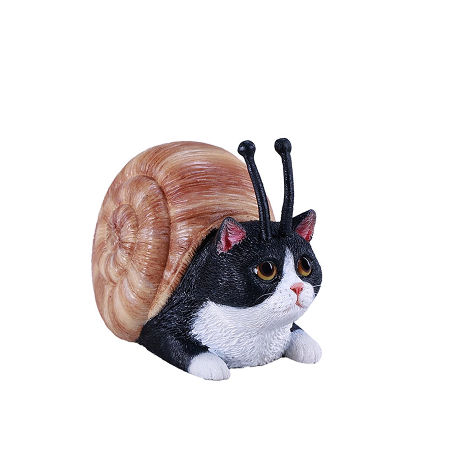 JXK 猫 カタツムリネコ でんでんネコ 可愛い ネコ 動物 リアル フィギュア 樹脂 プラモデル 模型 6.5cm級 完成品 ネコ好き 置物 (JXK-AI08A)