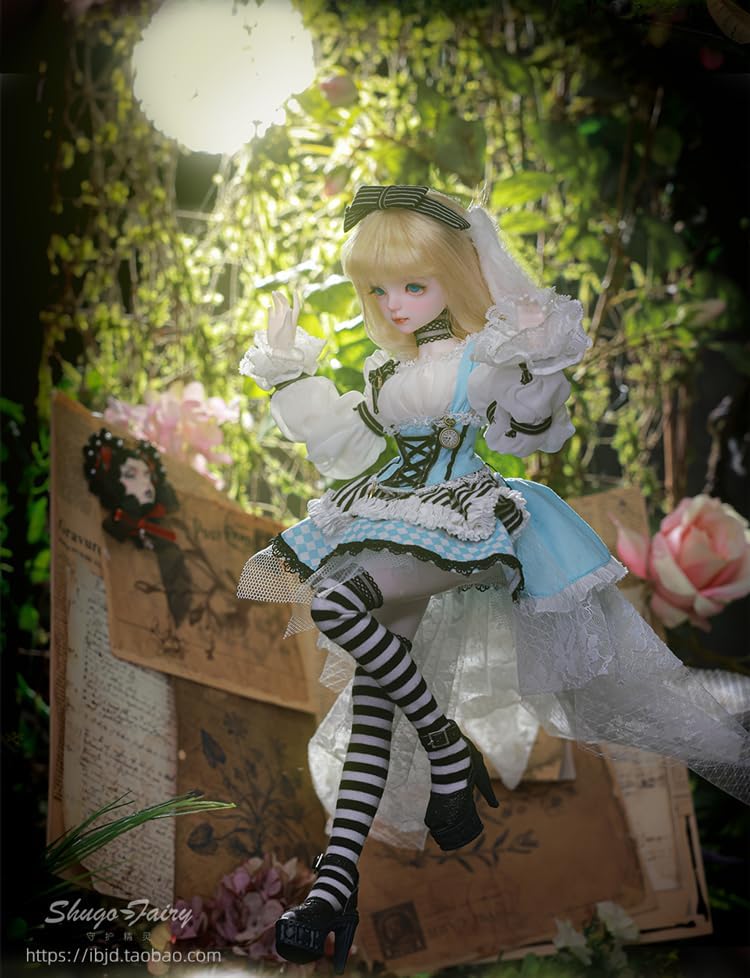 shuga fairy 1/4 スケール 球体関節人形 女 アリス 童話風 アイドル BJDドール 塗装済み 可動 フィギュア 身長40.5CM メイク済み 仮装でき 樹脂 洋服セット