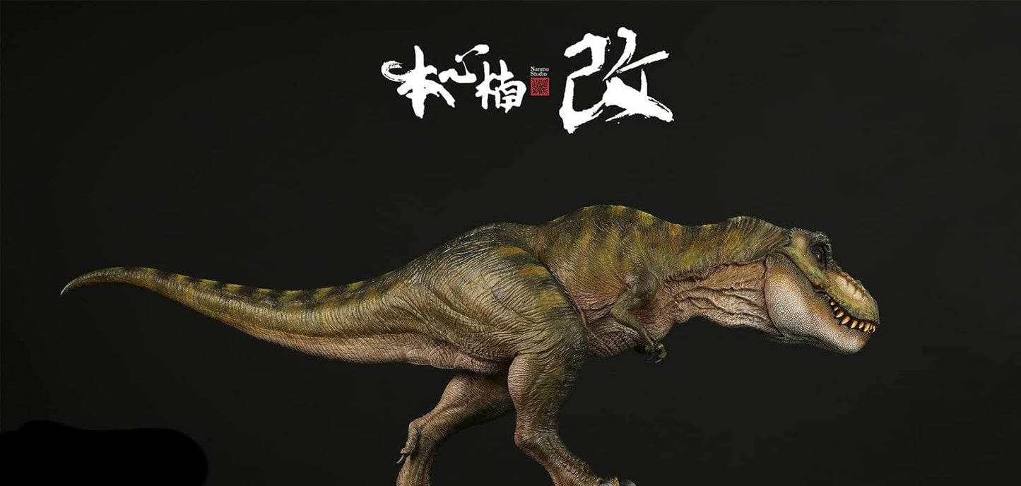 Nanmu 本心楠改 1/35 サイズ ティラノサウルス レックス 恐竜 リアル フィギュア PVC プラモデル おもちゃ 模型 43.5cm級 台座付き (永遠の王-標準版)