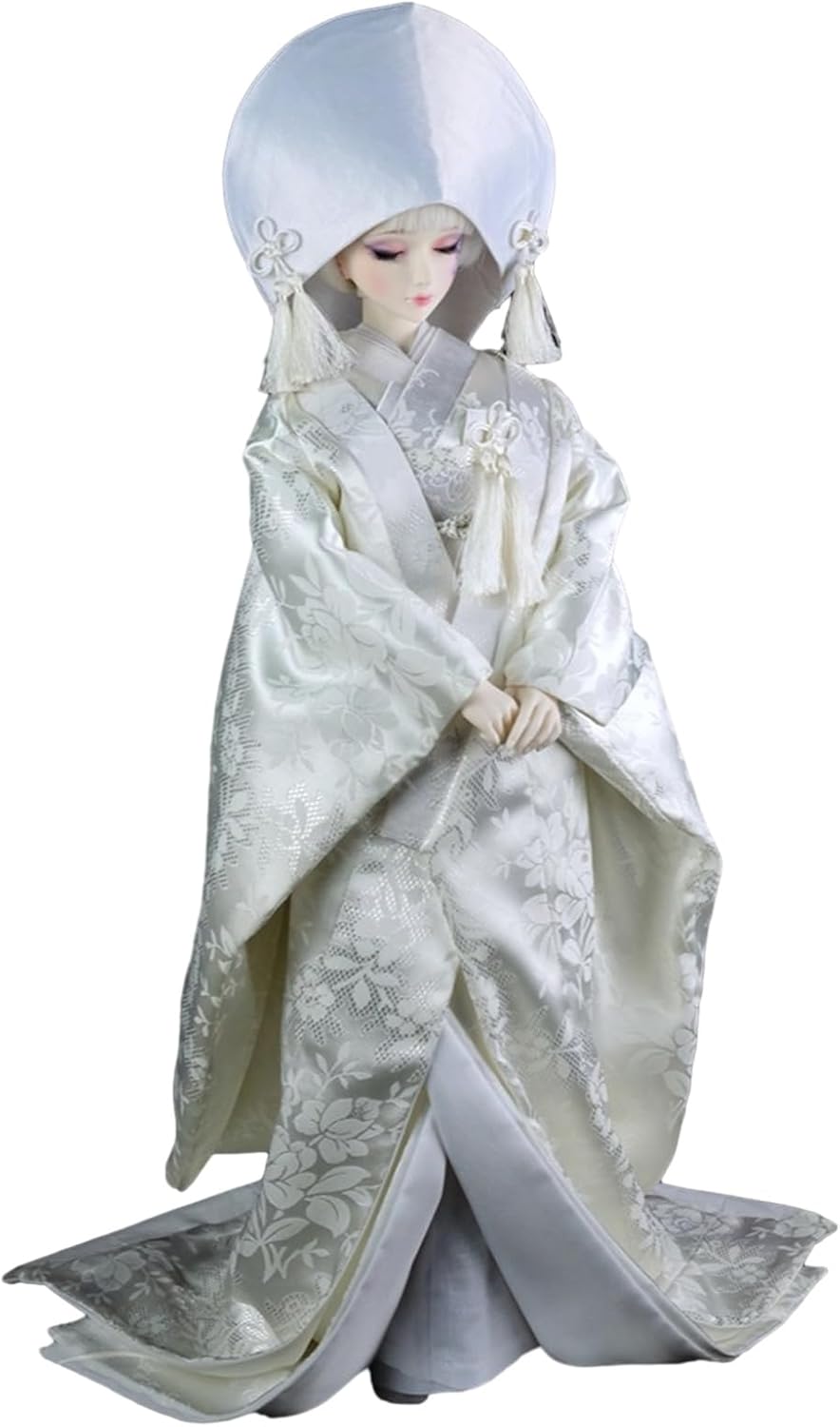 蘭亭集夢 1/3 1/4 スケール BJD 人形服 和風 紗 羽織 花嫁 白無垢 着物 草花模様 女の子 晴れ着 11点セット 振袖 和柄 人形服 着せ替え 服 仮装 服セット