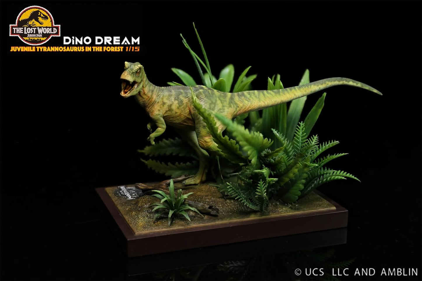 DINO DREAM 1/30 サイズ ティラノサウルス 幼体 フィギュア 中生代白亜紀 肉食 恐竜 16.5cm級 ティラノサウルス属 リアル 樹脂 プラモデル おもちゃ 模型 シーン 情景セット 塗装済 完成品 置物