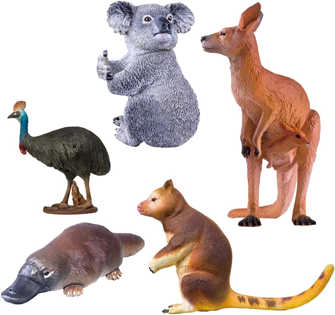 PNSO 5個 セット大洋州 オセアニア オーストラリア コアラ コモリグマ レッドカンガルー 動物 リアル フィギュア プラモデル おもちゃ 模型 25cm級