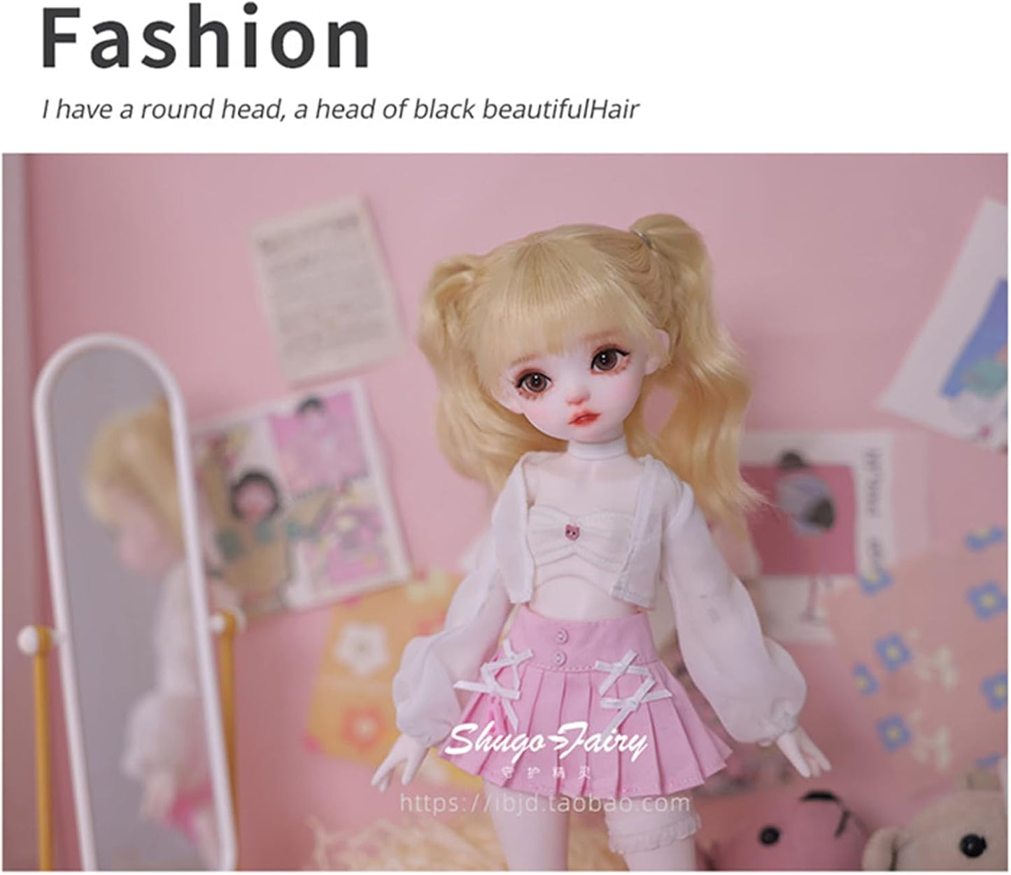 shuga fairy 1/6 スケール 球体関節人形 女 Jin 金髪少女 学園 BJDドール 塗装済み 可動 フィギュア 身長30CM メイク済み 仮装でき 樹脂