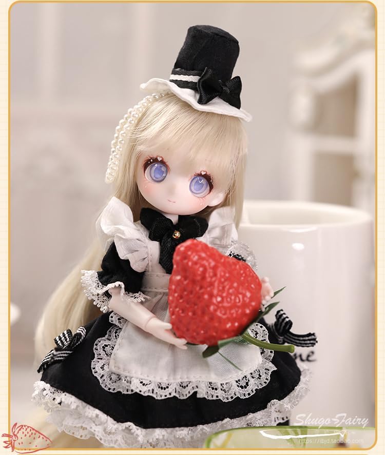 shuga fairy 1/8 スケール 球体関節人形 女 メイド少女 幼女体 学園 BJDドール 塗装済み 可動 フィギュア 身長14.5CM メイク済み 樹脂 洋服セット
