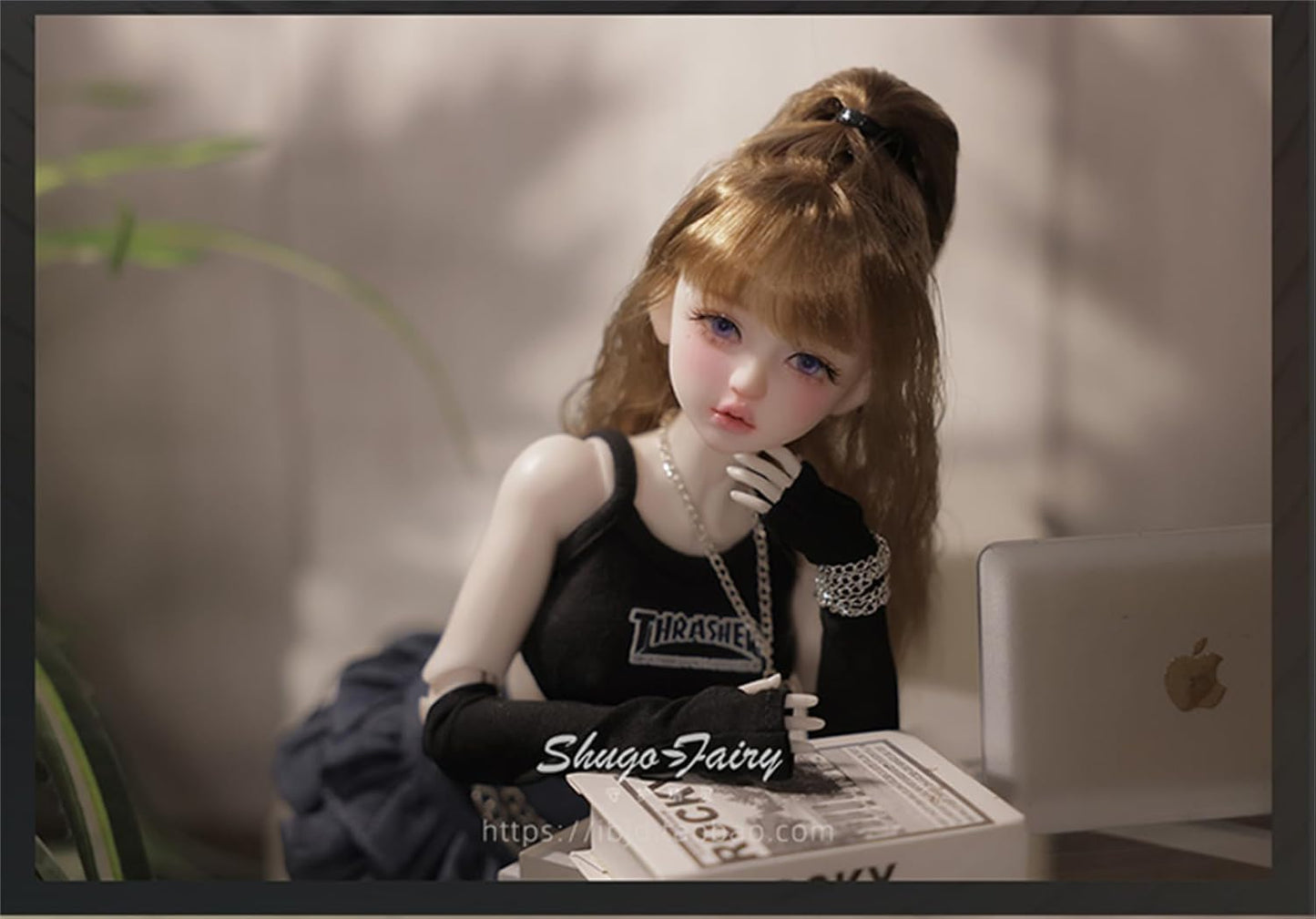 shuga fairy 1/4 スケール 球体関節人形 女 ハニー 双子 BJDドール 塗装済み 可動 フィギュア 身長41CM メイク済み 樹脂 洋服セット