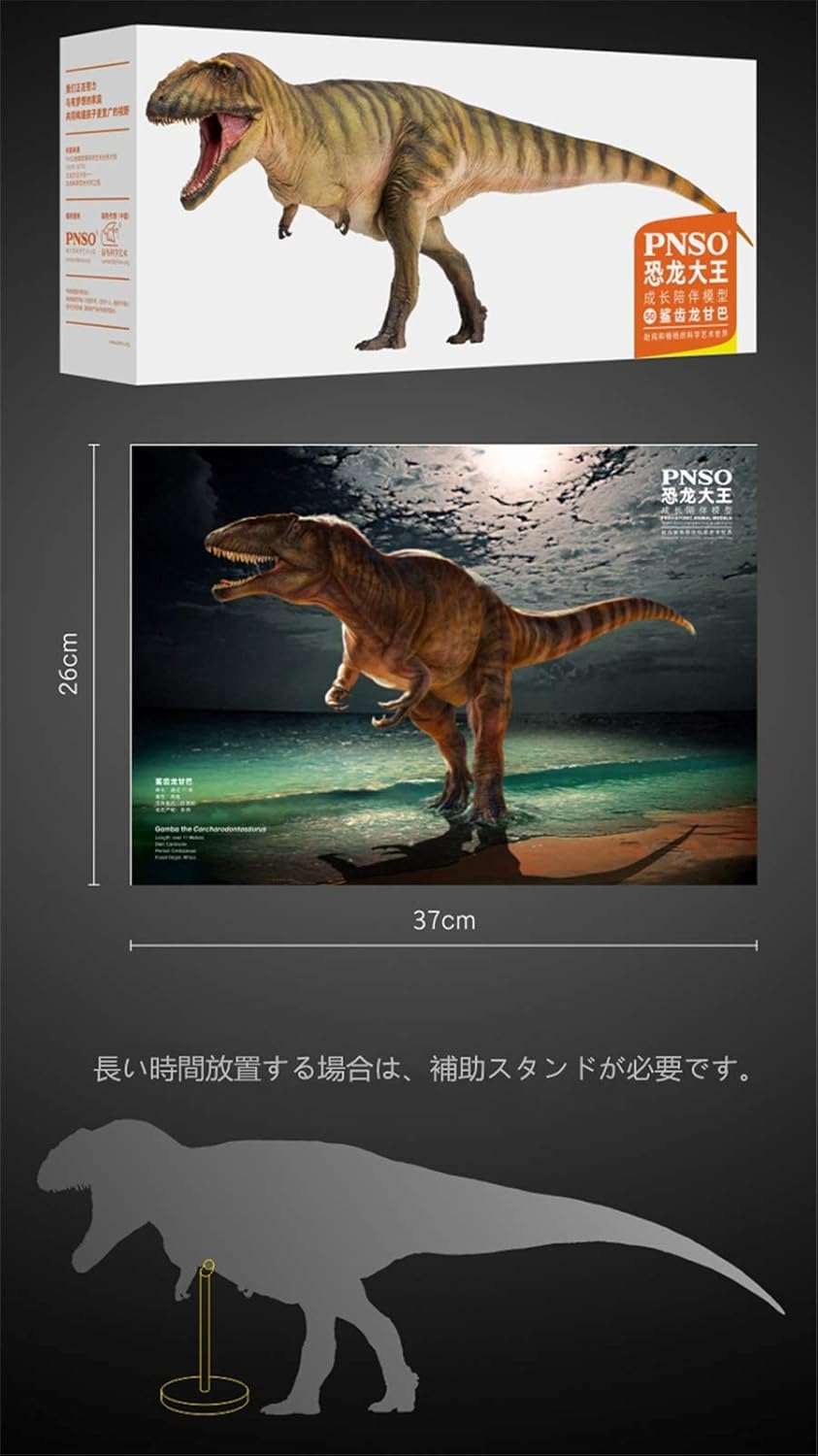 PNSO 成長シリーズ カルカロドントサウルス 恐竜 フィギュア プラモデル おもちゃ 模型 PVC 29.1cm級