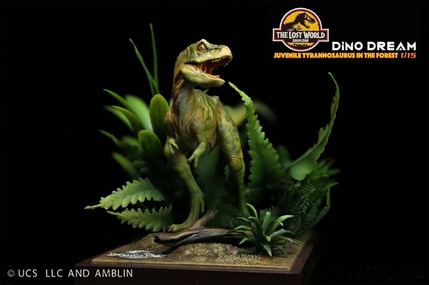 DINO DREAM 1/30 サイズ ティラノサウルス 幼体 フィギュア 中生代白亜紀 肉食 恐竜 16.5cm級 ティラノサウルス属 リアル 樹脂 プラモデル おもちゃ 模型 シーン 情景セット 塗装済 完成品 置物