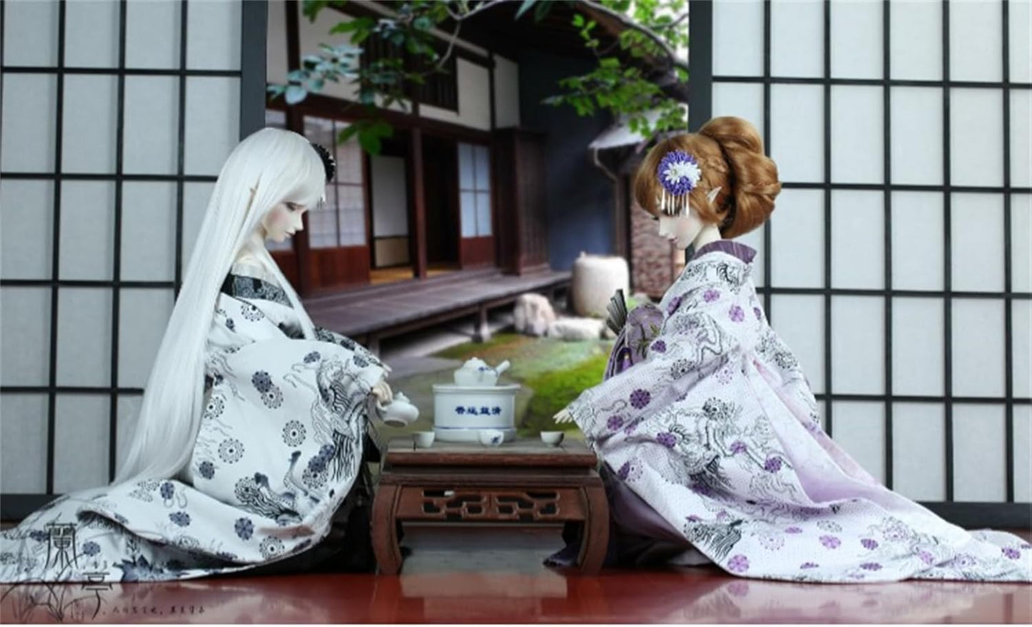 蘭亭集夢 1/3 1/4 1/6 スケール BJD 人形服 花魁 花嫁 昶弥 女の子 着物 晴れ着 8点セット 振袖 着物 和柄 人形服 着せ替え 服 仮装 服セット