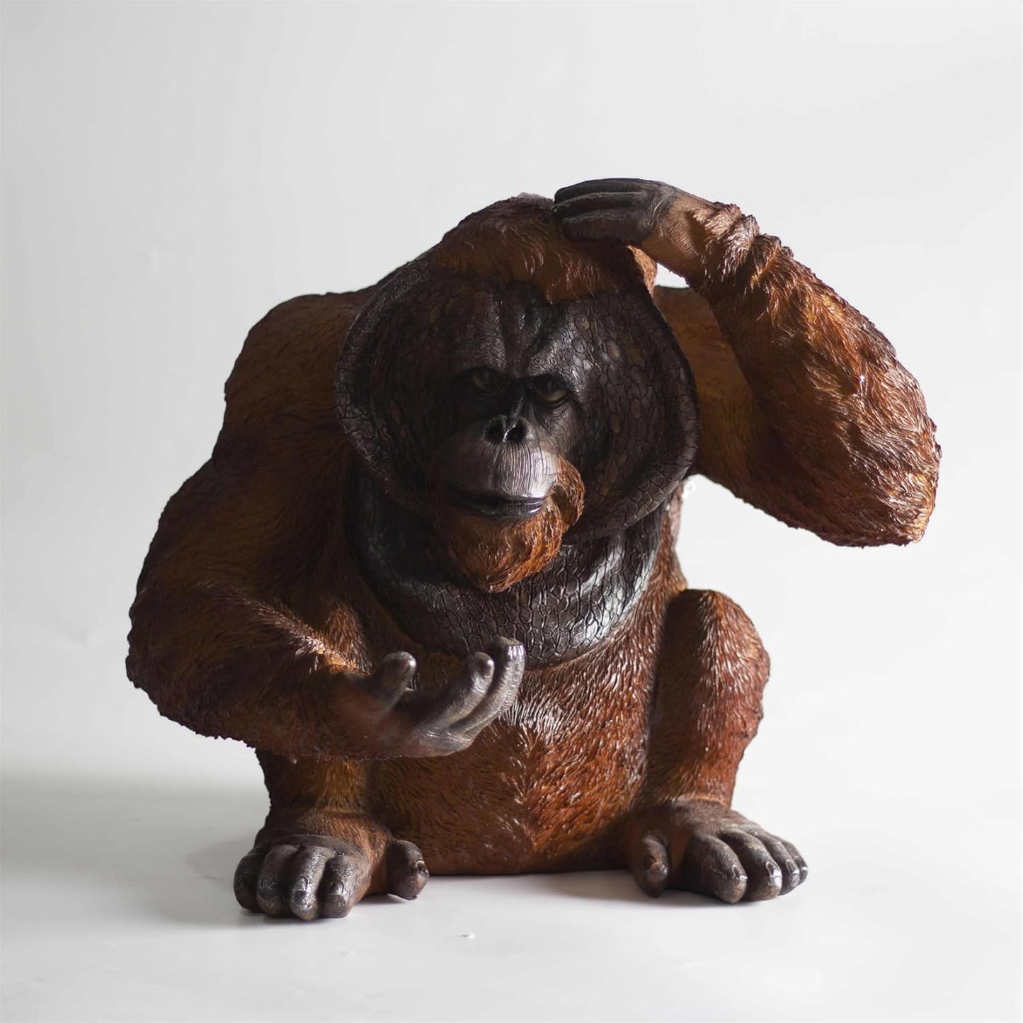 オランウータン フィギュア 35CM級 樹脂 ヒト科 オランウータン属 動物 可愛い リアル プラモデル おもちゃ 模型 置物