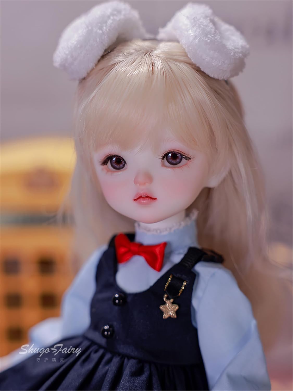 BACALYSO | shuga fairy 1/6 スケール 球体関節人形 Damita 兎 動物警官 兎耳 少年 少女BJDドール 可動 フィギュア 身長29CM メイク済み 仮装でき 可愛い 樹脂 服セット (女の子)