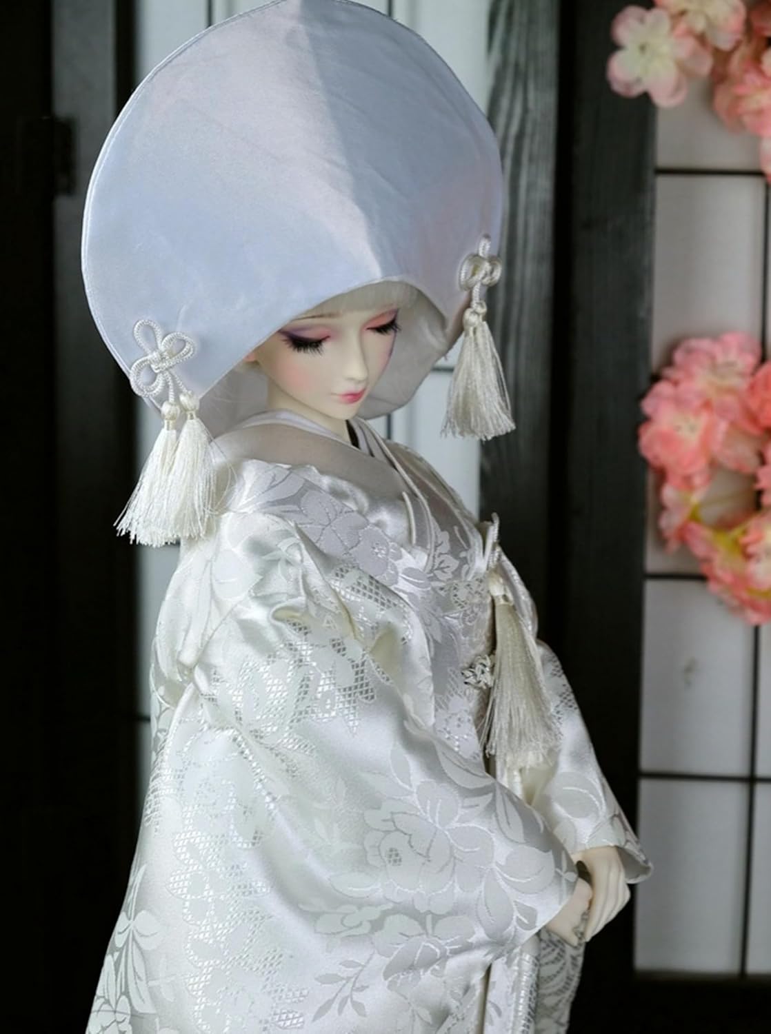 蘭亭集夢 1/3 1/4 スケール BJD 人形服 和風 紗 羽織 花嫁 白無垢 着物 草花模様 女の子 晴れ着 11点セット 振袖 和柄 人形服 着せ替え 服 仮装 服セット