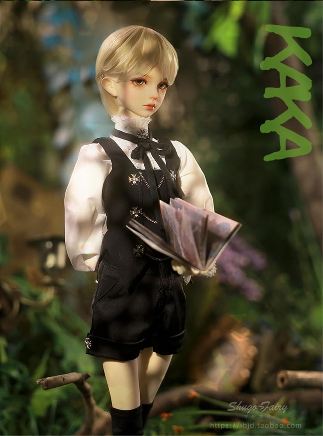 shuga fairy 1/4 スケール 球体関節人形 男 王子 バラ BJDドール 塗装済み 可動 フィギュア 身長41.5CM メイク済み 樹脂 洋服セット