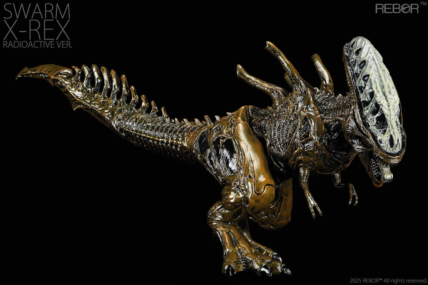 REBOR 1/35 Size Swarm X-REX T-REX T-REX Plastic Model Large Dinosaur Realistic PVC Adult Toy Animal Model 16.9 inches (43 cm) Grade Original Painted Finished Product (Red)