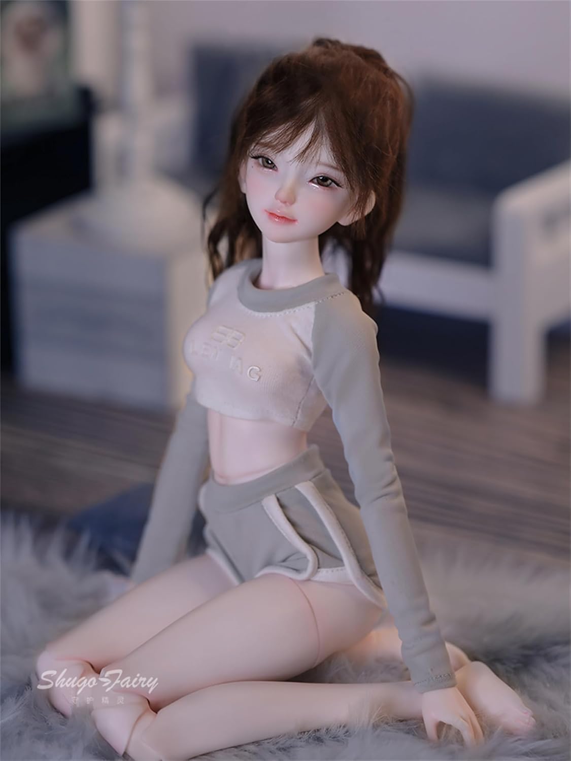 shuga fairy 1/4 スケール 球体関節人形 女 Xana スポーツ少女 BJDドール 可動 フィギュア 身長44CM メイク済み 仮装でき プリンセス風 ドレス 可愛い 樹脂 洋服セット 誕生日 プレゼント