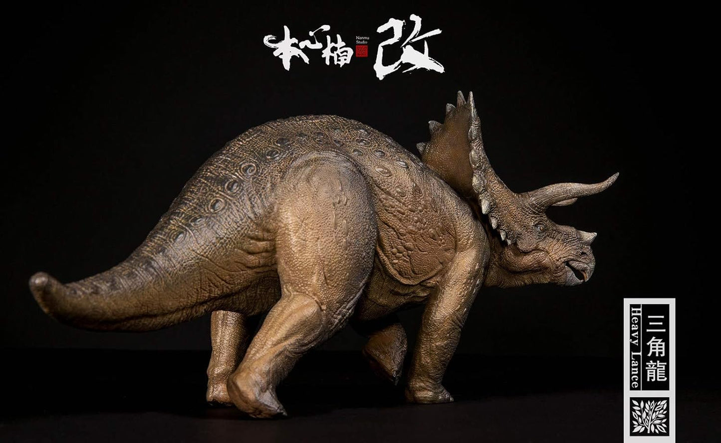 Nanmu 本心楠改 1/35 サイズ トリケラトプス Triceratops 恐竜 フィギュア PVC プラモデル おもちゃ 模型 29cm級 (オリジナル)
