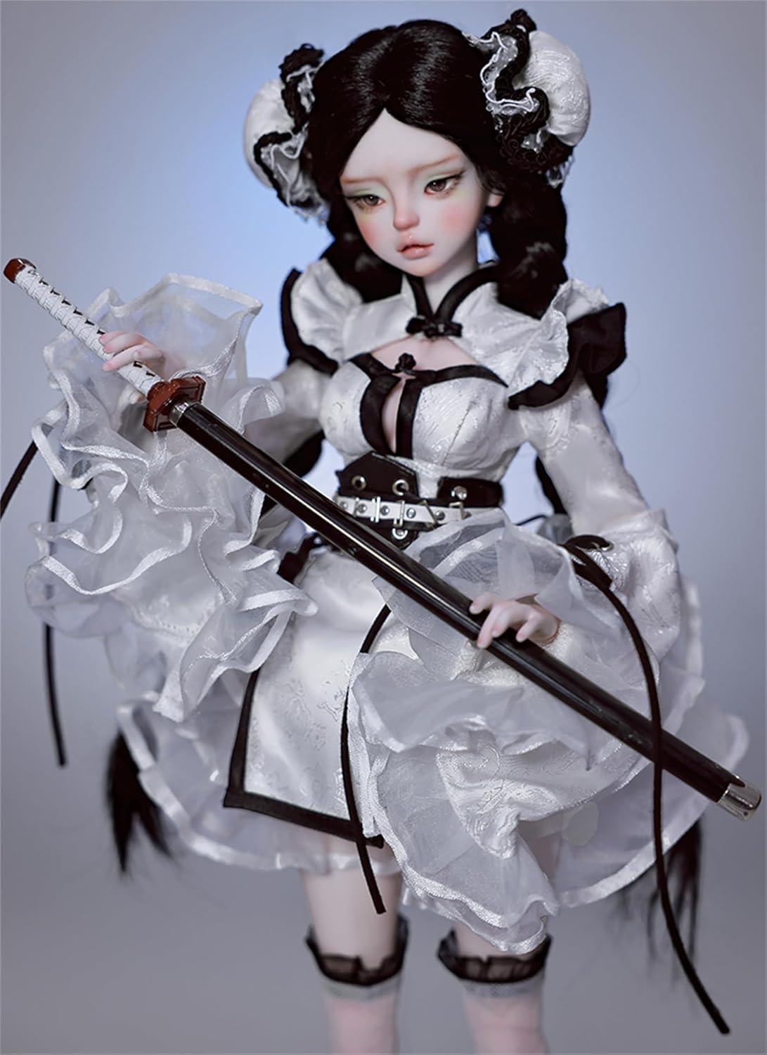 BACALYSO | shuga fairy 1/4 スケール 球体関節人形 女 蝶 中華娘 メイド服 スカート 少女 BJDドール 可動 フィギュア 身長44CM メイク済み プリンセス ドレス 可愛い 樹脂 洋服セットプレゼント (素体(化粧済み))