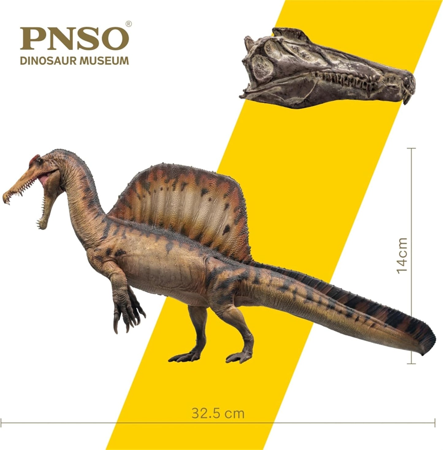PNSO 恐竜博物館シリーズ スピノサウルス フィギュア 2024版 32.5cm級 恐竜 PVC おもちゃ 模型