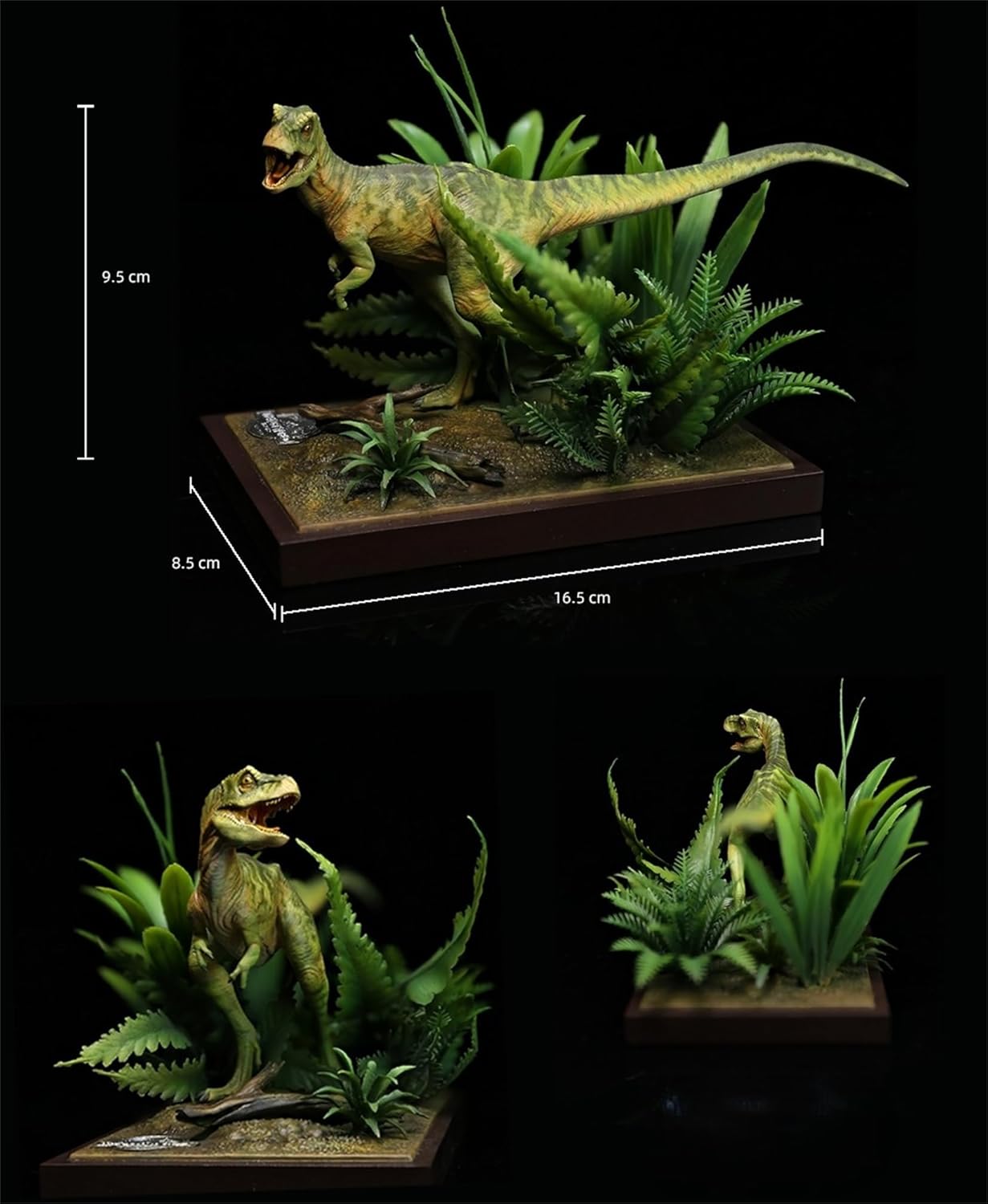 DINO DREAM 1/30 サイズ ティラノサウルス 幼体 フィギュア 中生代白亜紀 肉食 恐竜 16.5cm級 ティラノサウルス属 リアル 樹脂 プラモデル おもちゃ 模型 シーン 情景セット 塗装済 完成品 置物