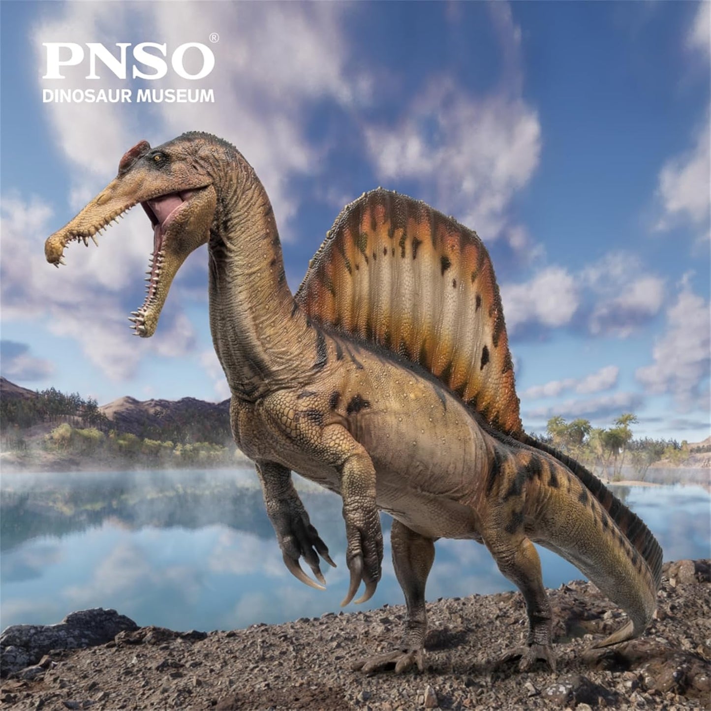 PNSO 恐竜博物館シリーズ スピノサウルス フィギュア 2024版 32.5cm級 恐竜 PVC おもちゃ 模型