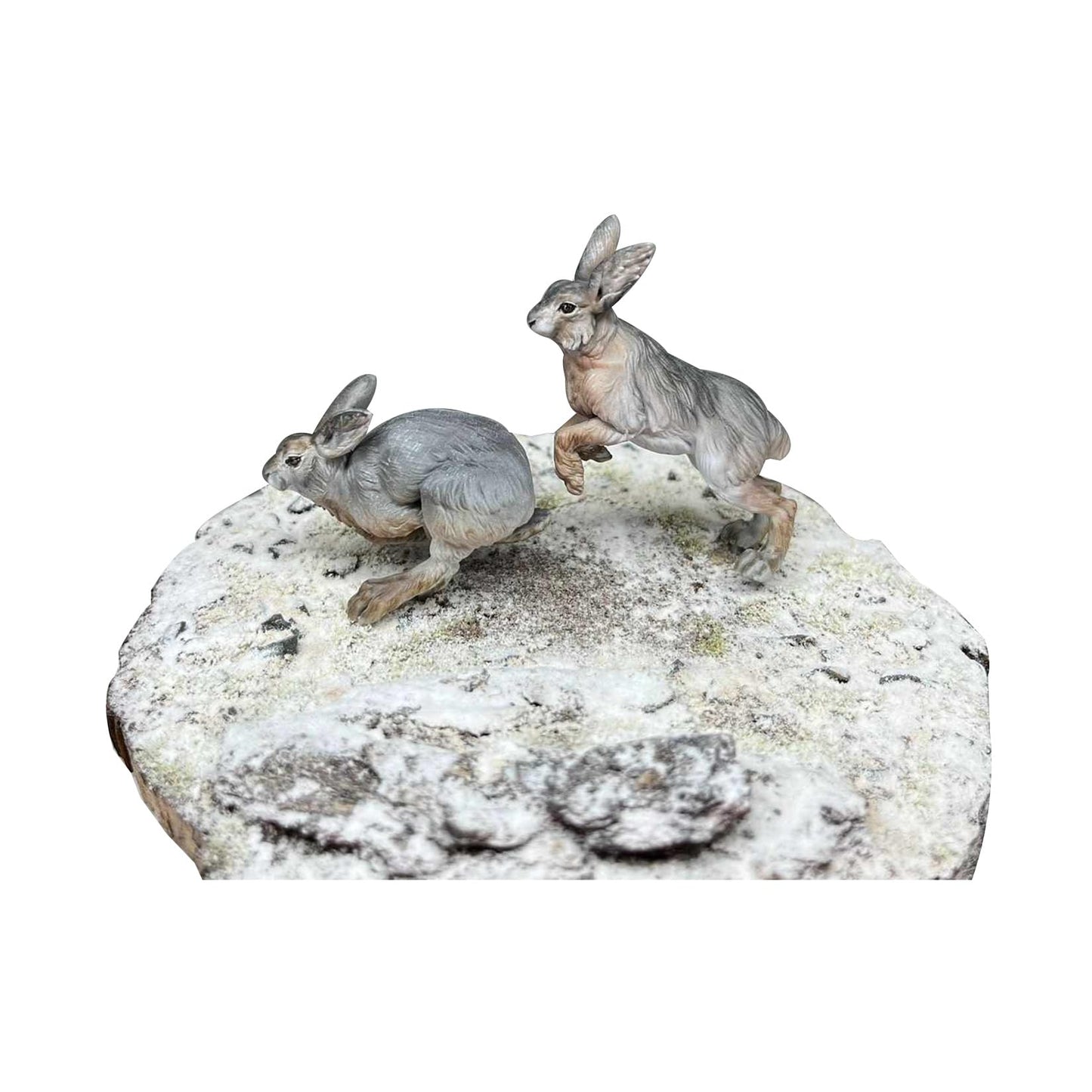 BACALYSO | ALEX STUDIO Polar Rabbit Figure, Rabbit, Mammal, Rabbit Eyes, Rabbit Family, Hares, Long Legs, Resin, Painted, Cute, Realistic Statue, Animal, Plastic Model, Toy Figurine (1/10)
