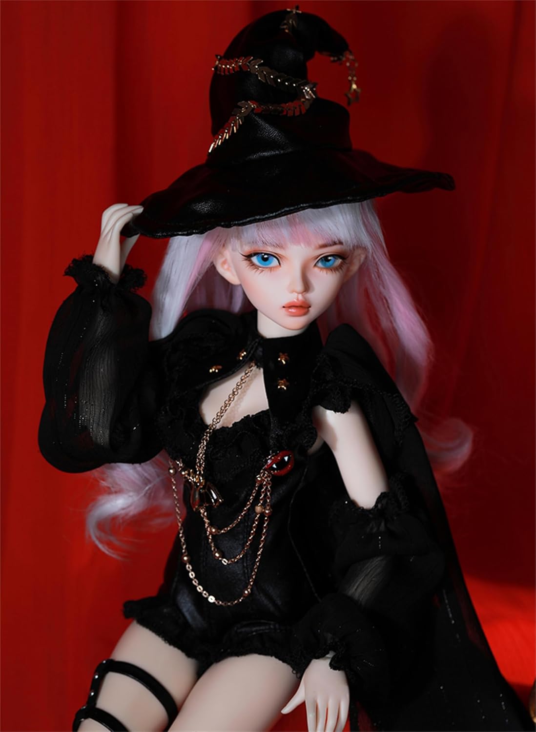 shuga fairy 1/4 スケール 球体関節人形 女 Aurola ハロウィン魔法少女 BJDドール 塗装済み 可動 フィギュア 身長41CM メイク済み 樹脂 洋服セット