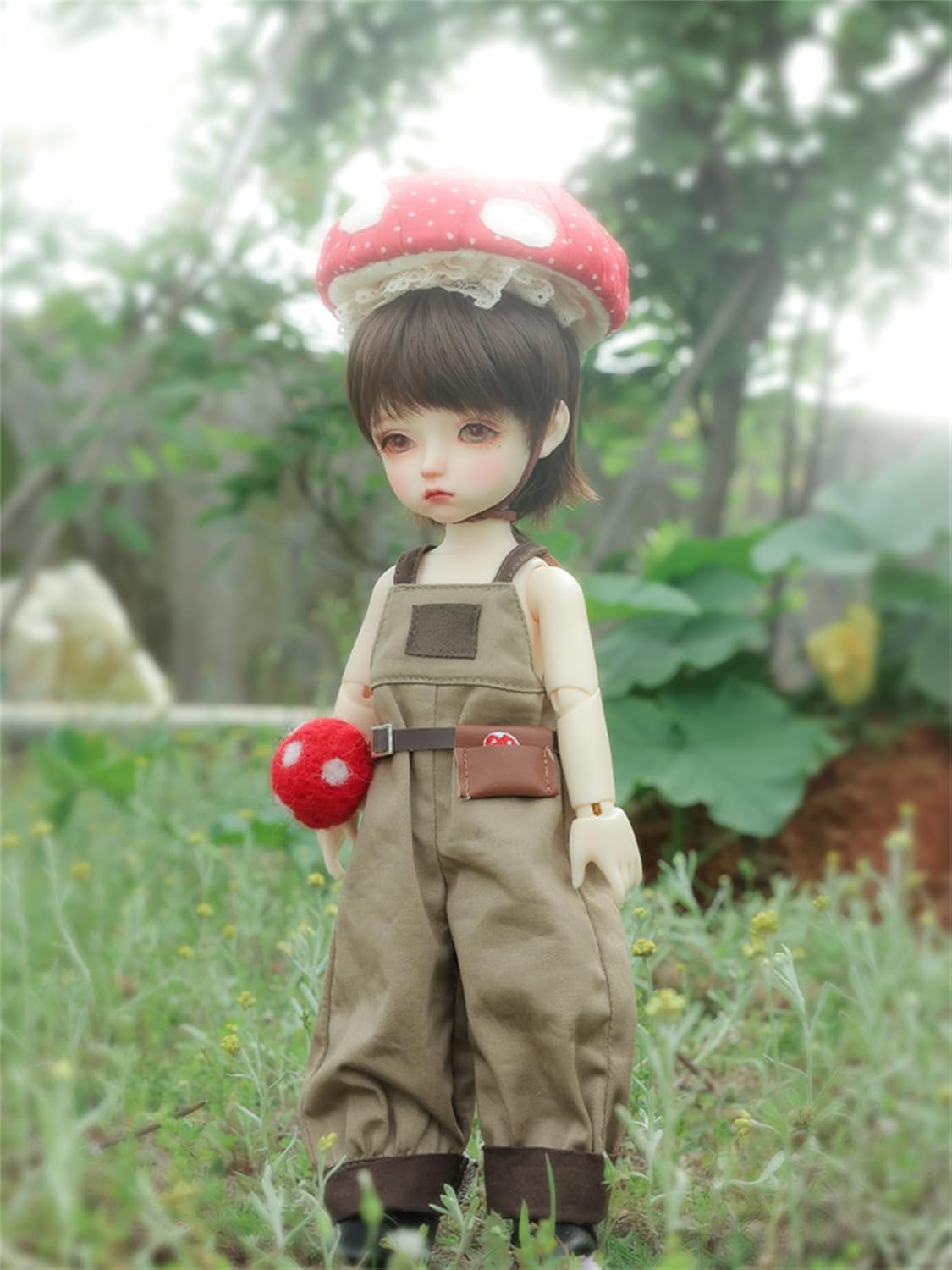 shuga fairy 1/6 スケール 球体関節人形 キノコ 森の妖精 童話風 BJDドール 塗装済み 可動 フィギュア 身長26.5CM メイク済み 樹脂 洋服セット