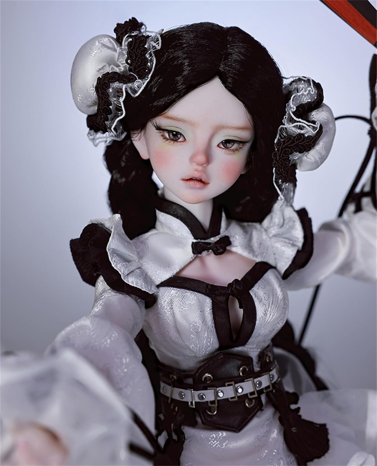 BACALYSO | shuga fairy 1/4 スケール 球体関節人形 女 蝶 中華娘 メイド服 スカート 少女 BJDドール 可動 フィギュア 身長44CM メイク済み プリンセス ドレス 可愛い 樹脂 洋服セットプレゼント (素体(化粧済み))