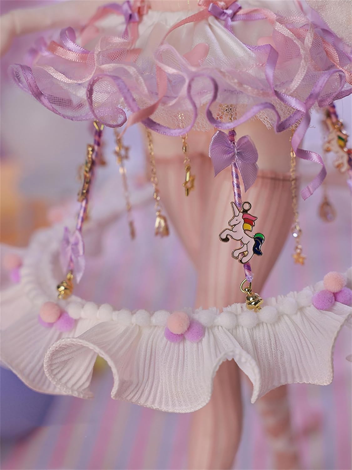 BACALYSO | shuga fairy 1/4 スケール 球体関節人形 女 紫 アイドル少女 BJDドール 可動 フィギュア 身長44CM メイク済み 仮装でき プリンセス ドレス 可愛い 樹脂 洋服セット 誕生日 プレゼント (素体(化粧済み))