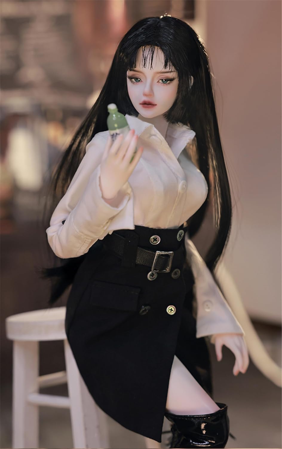 BACALYSO | shuga fairy 1/4 スケール 球体関節人形 女 Anubis 貴族少女 BJDドール 可動 フィギュア 身長44CM メイク済み 仮装でき プリンセス ドレス 可愛い 樹脂 洋服セット 誕生日 プレゼント (素体(化粧済み))