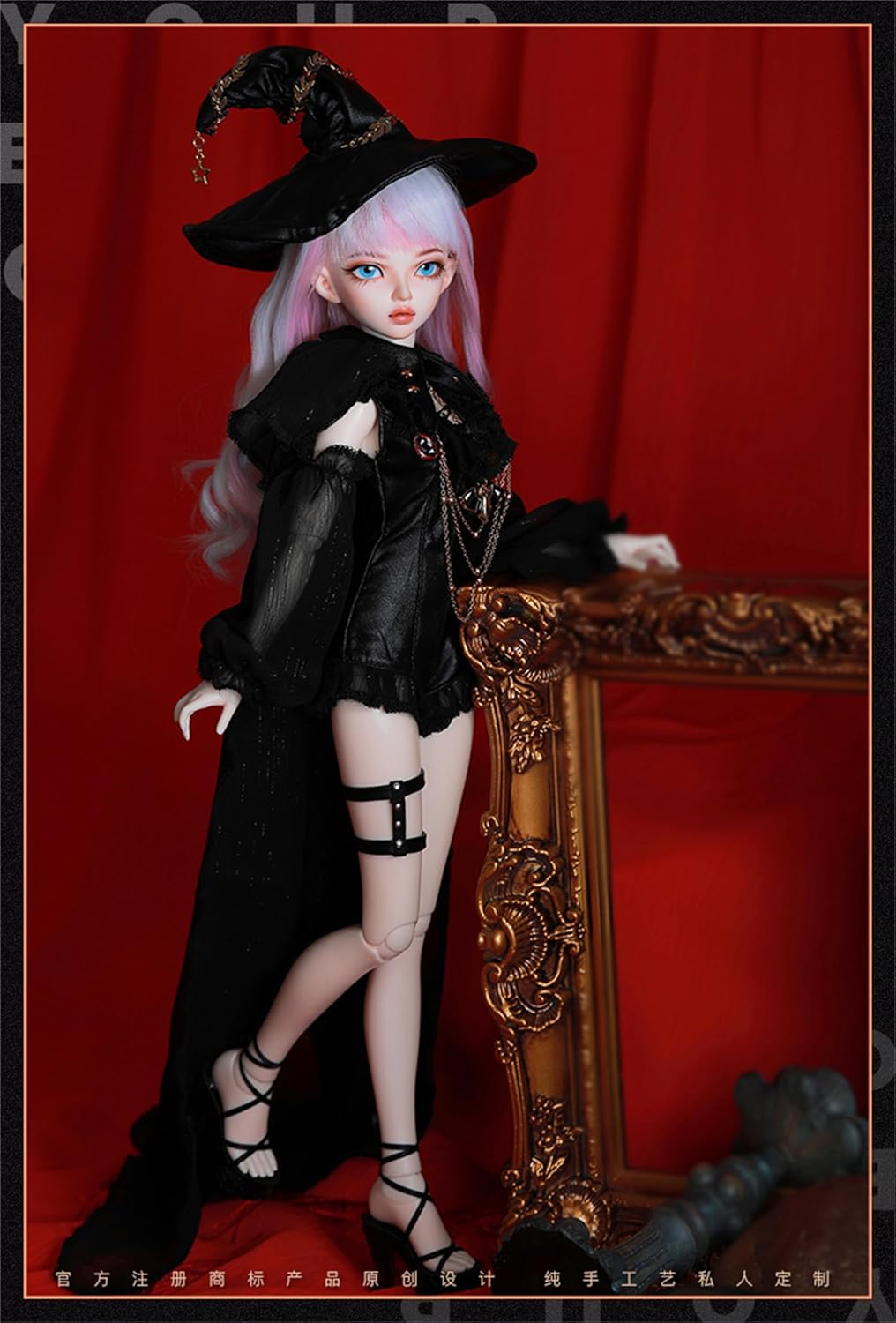shuga fairy 1/4 スケール 球体関節人形 女 Aurola ハロウィン魔法少女 BJDドール 塗装済み 可動 フィギュア 身長41CM メイク済み 樹脂 洋服セット